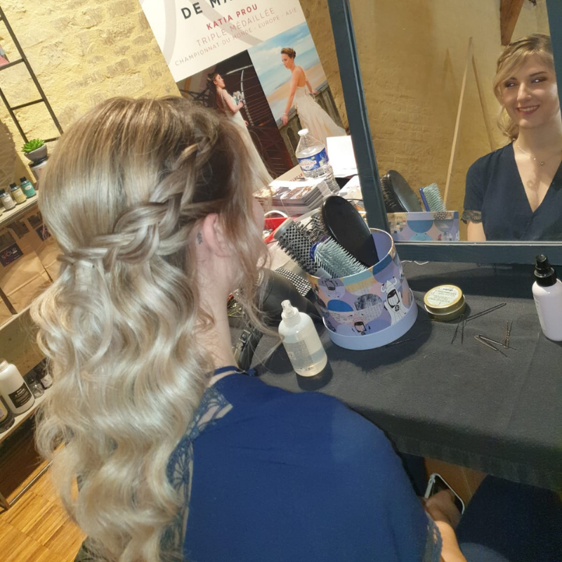 coiffure mariage caen mariée témoin demoiselle d'honneur
